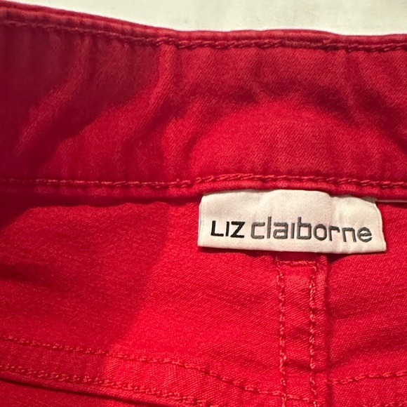 Liz Claiborne Vibrant Red Skinny Pants - Picture 2 of 6
